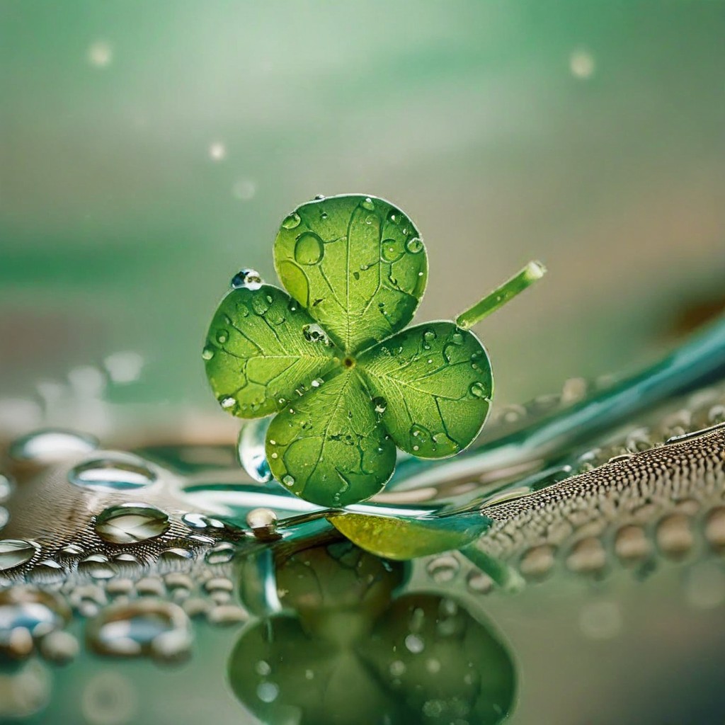 SDXL generated image: A four-leaf clover