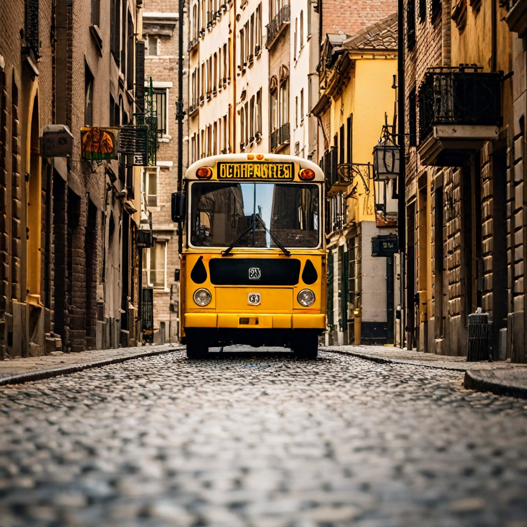 SDXL generated image: A ride through the old town