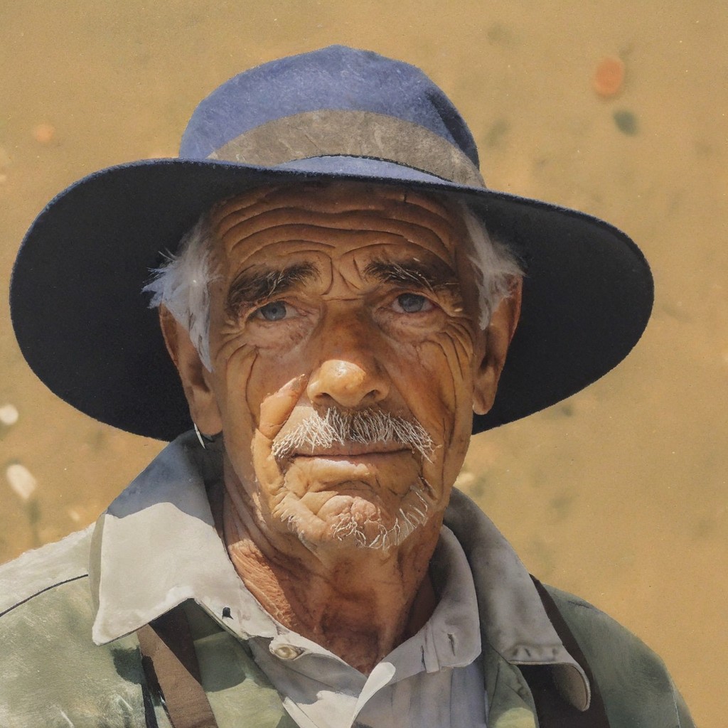 SDXL generated image: Portrait in a sunhat