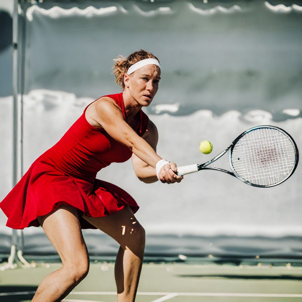 SDXL generated tennis player on court